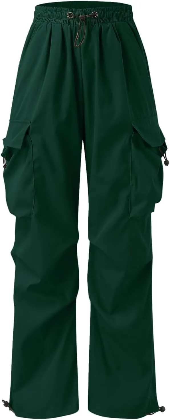 Mens Cargo Pants Loose Fit Casual Joggers Drawstring Waist Cargo Chino Pant with Pockets