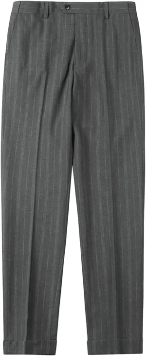 Men's Classic Athletic Pants Slim Fit Business Dress Pants Chino Pant Flat Front Straight Fit Suit Pant (36,Black)