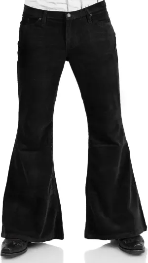 Men's Corduroy Vintage Bell Bottom Pants 70s,Disco Stretchy Flared Pants Fit 60s 70s Outfits for Men,Mens Bell Bottom Jeans.
