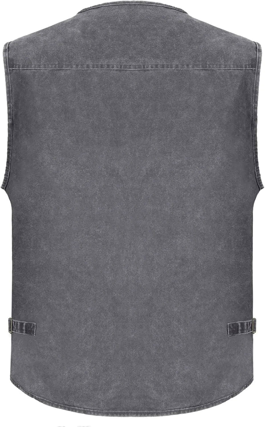 Men's Fishing Vest Stone Washed Denim Multi Pockets Outdoor Casual Work Utility Travel Photo Hunting Cargo Vests