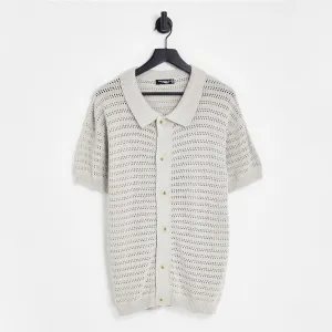 Men's Fleece Knitted Top,Greige