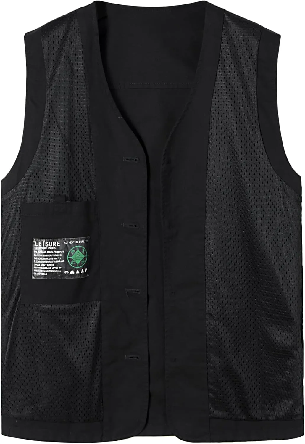Men's Lightweight Casual Vest Outdoor Cotton Vest Breathable Multi-Pocket Waistcoat Fishing Safari Travel Vests