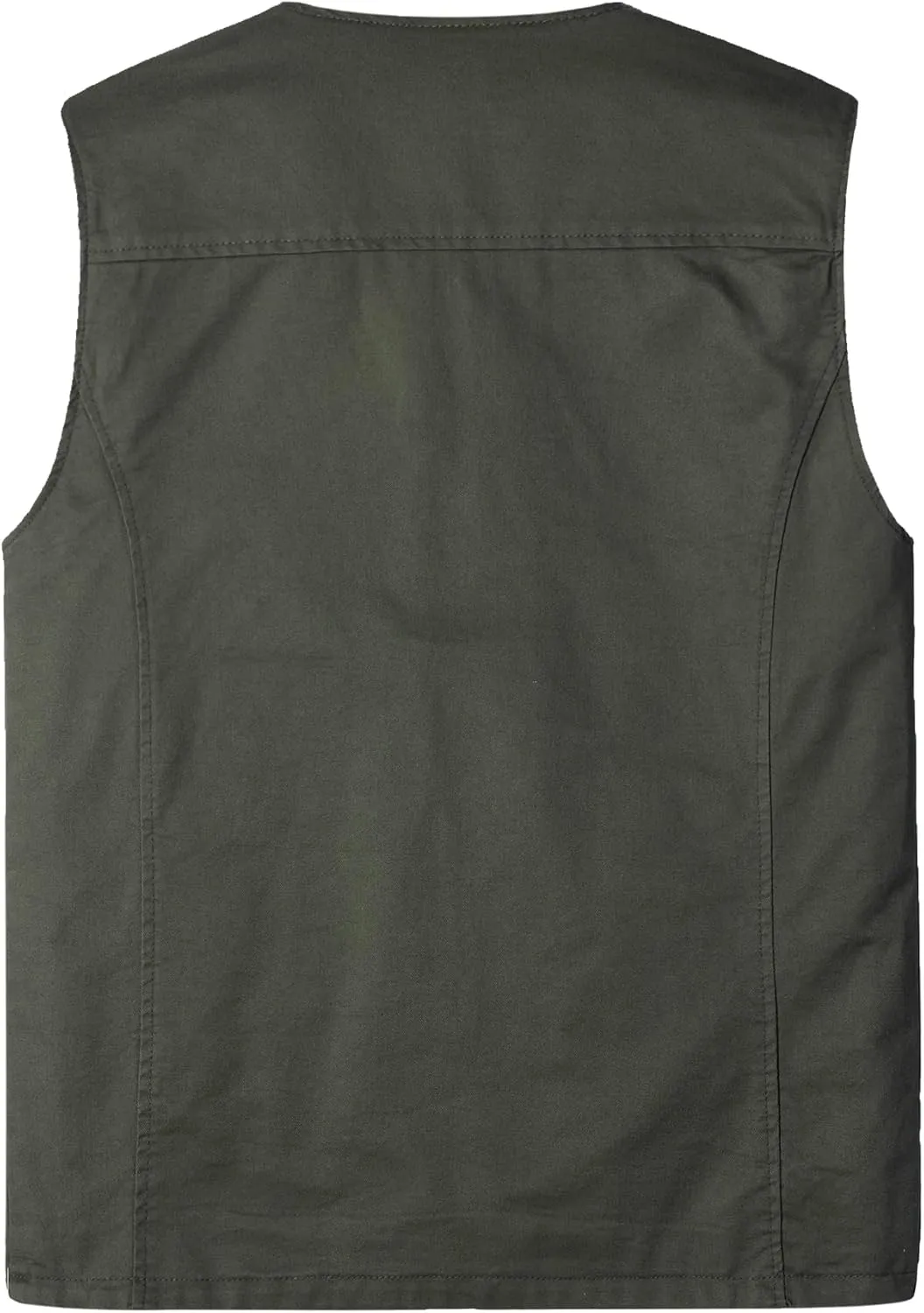 Men's Lightweight Casual Vest Outdoor Cotton Vest Breathable Multi-Pocket Waistcoat Fishing Safari Travel Vests