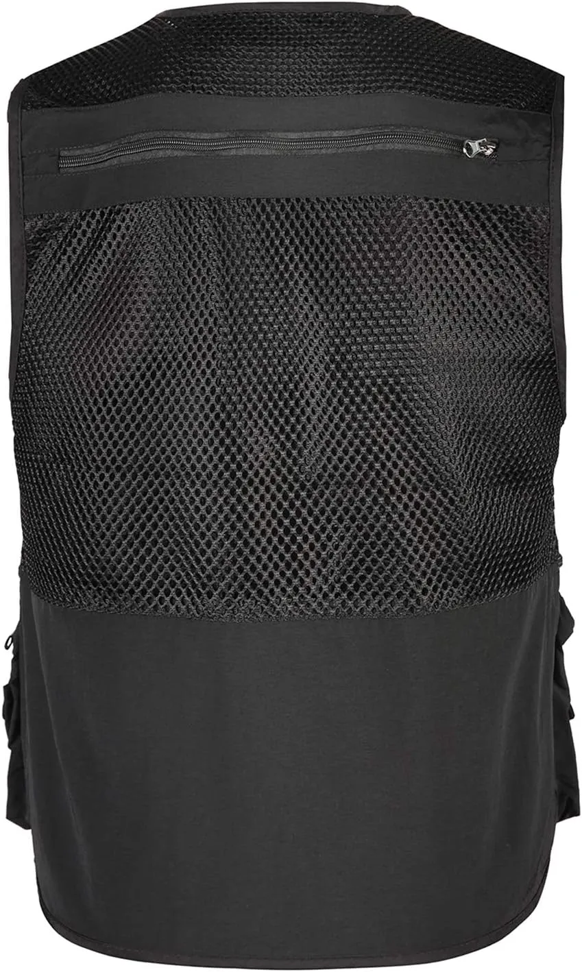 Mens Outdoor Fishing Vest Safari Travel Photography Vests Jacket Multi Pocket