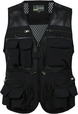 Mens Outdoor Fishing Vest Safari Travel Photography Vests Jacket Multi Pocket