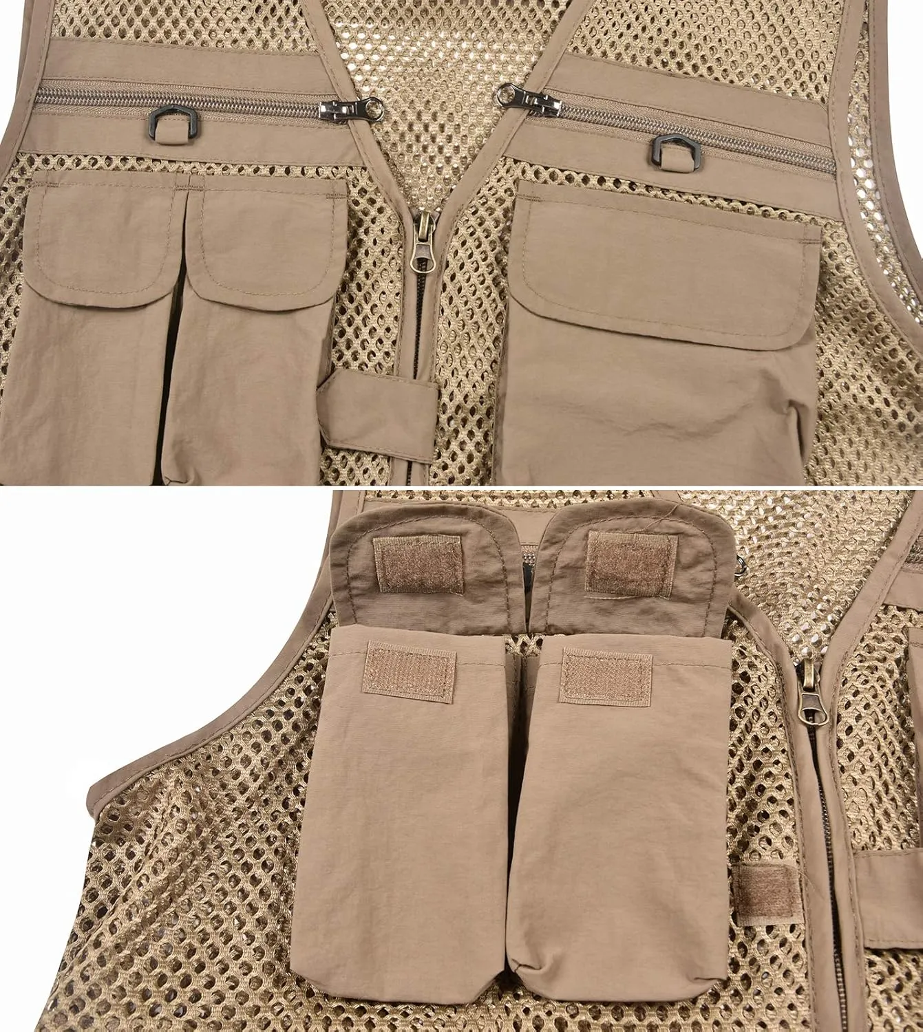 Mens Outdoor Fishing Vest Safari Travel Photography Vests Jacket Multi Pocket