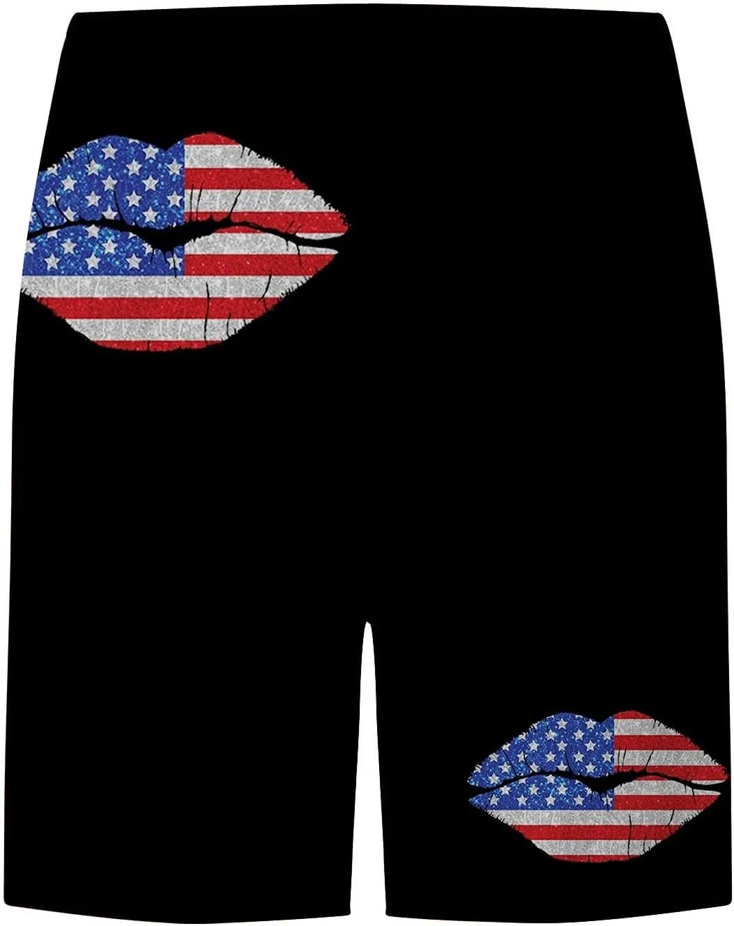 Mens Patriotic Graphic Shorts Independence Day Drawstring Elastic Waisted Casual Capris Combat Lightweight Drying Sportwear