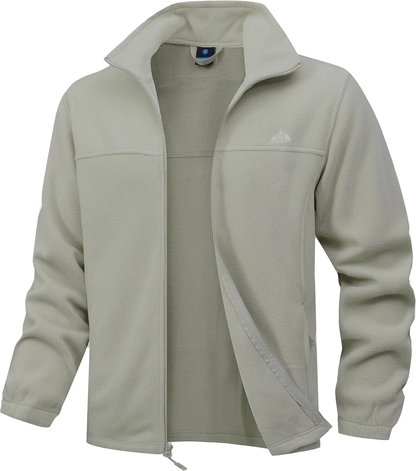 Men's Soft Polar Fleece Jacket with Pockets Lightweight Outdoor Recreation Full Zip Coat