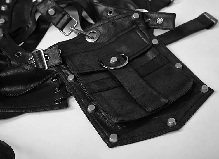 Men's Steampunk Leather Body Harness Leather Harness Halloween Accessories