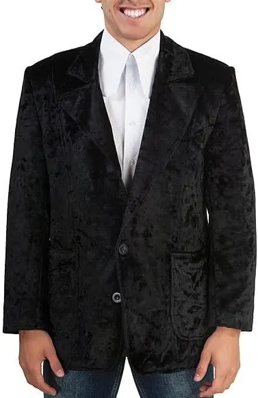 Men's Vintage 70s Velvet Suit Slim Fit Blazer Jacket for Weddings,Parties,and Formal Events Tuxedo