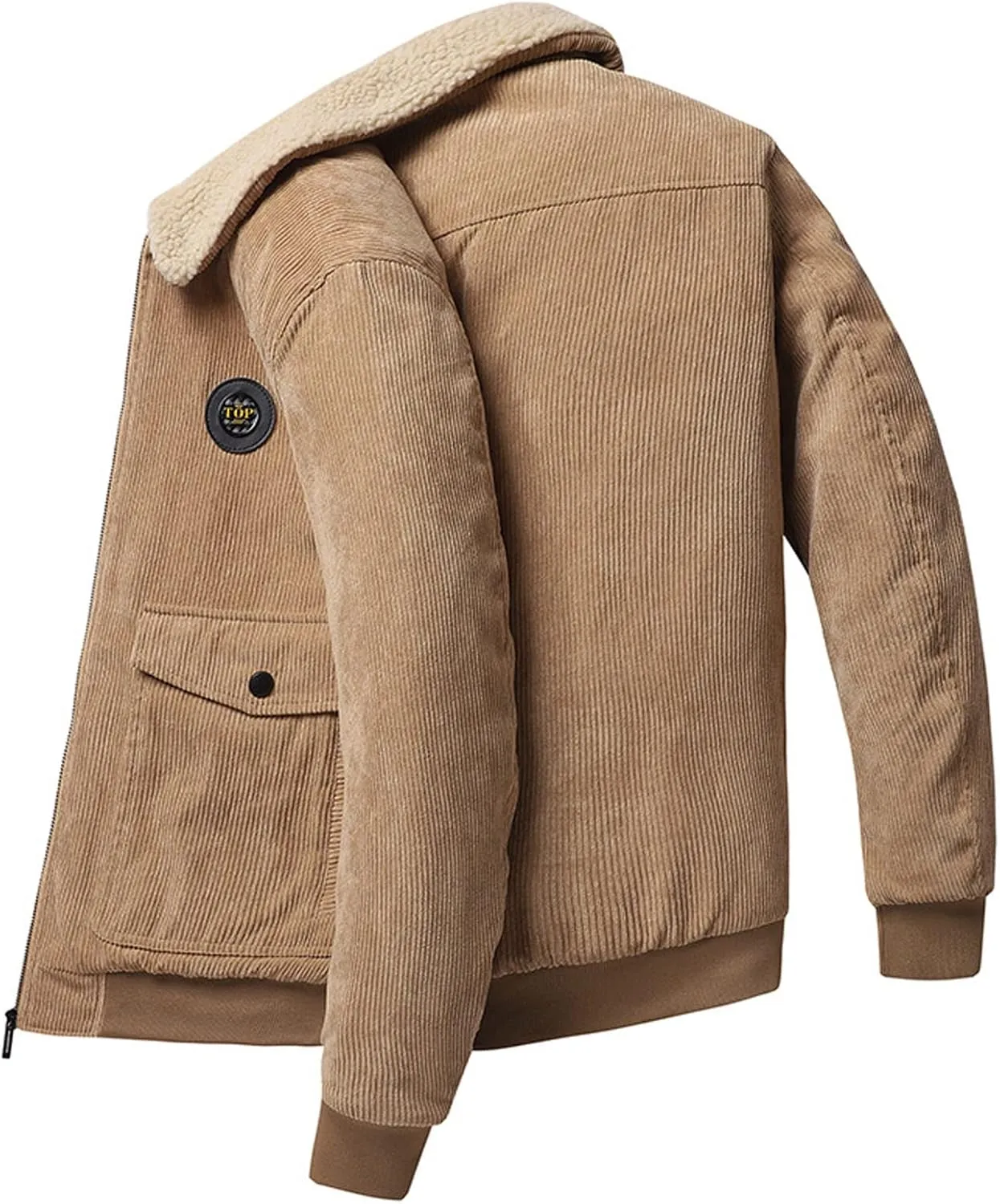 Men's Winter Casual Jacket Men's Winter Cashmere Coat Men's Cashmere Thickened Jacket Cotton Padded Jacket