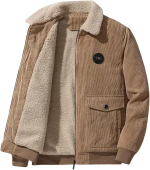 Men's Winter Casual Jacket Men's Winter Cashmere Coat Men's Cashmere Thickened Jacket Cotton Padded Jacket