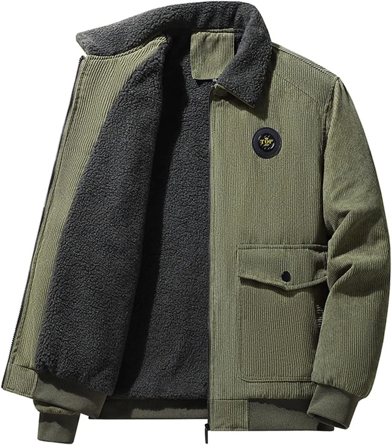 Men's Winter Casual Jacket Men's Winter Cashmere Coat Men's Cashmere Thickened Jacket Cotton Padded Jacket