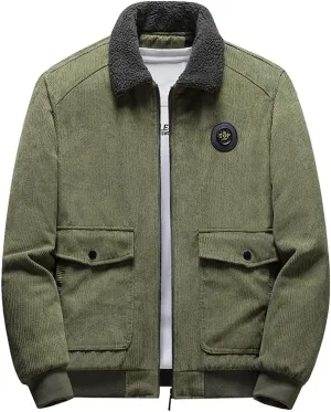 Men's Winter Casual Jacket Men's Winter Cashmere Coat Men's Cashmere Thickened Jacket Cotton Padded Jacket