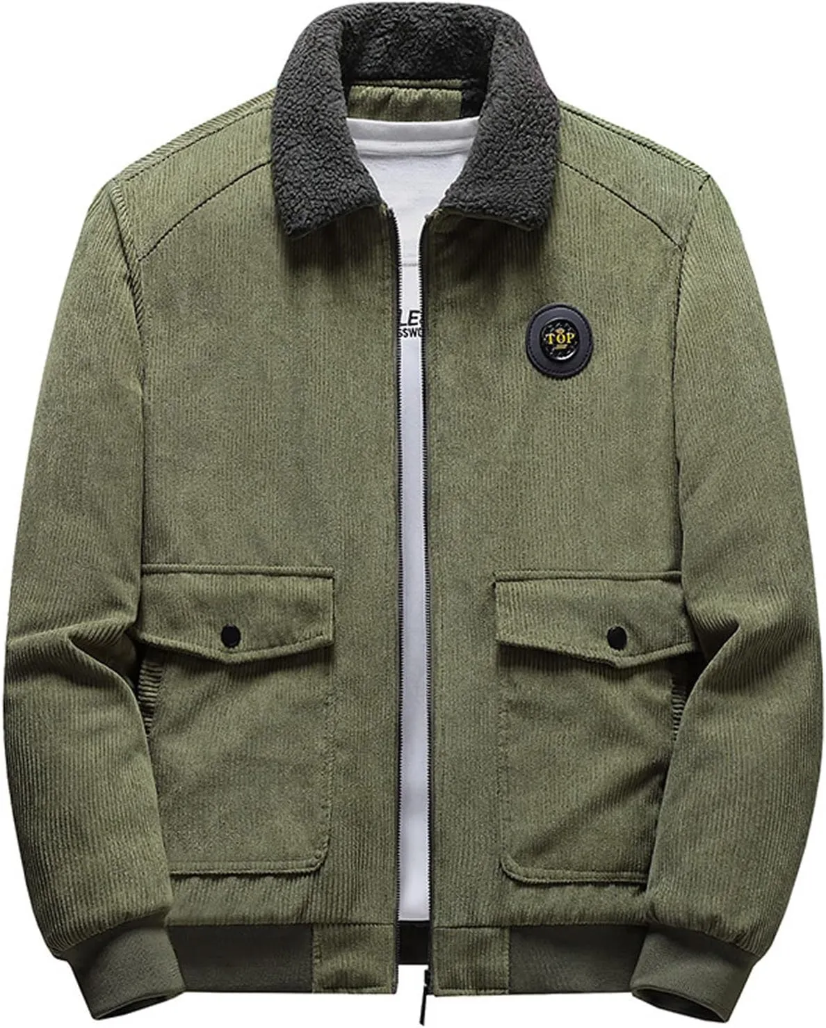 Men's Winter Casual Jacket Men's Winter Cashmere Coat Men's Cashmere Thickened Jacket Cotton Padded Jacket