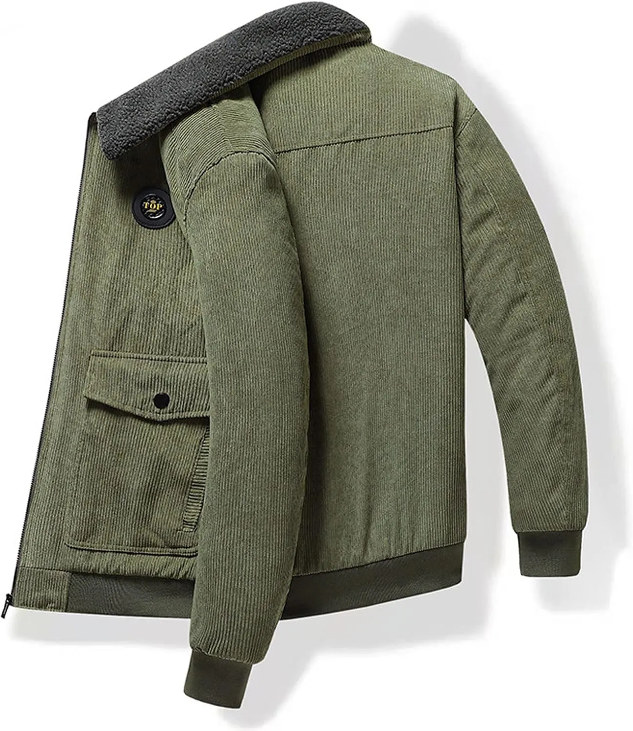 Men's Winter Casual Jacket Men's Winter Cashmere Coat Men's Cashmere Thickened Jacket Cotton Padded Jacket