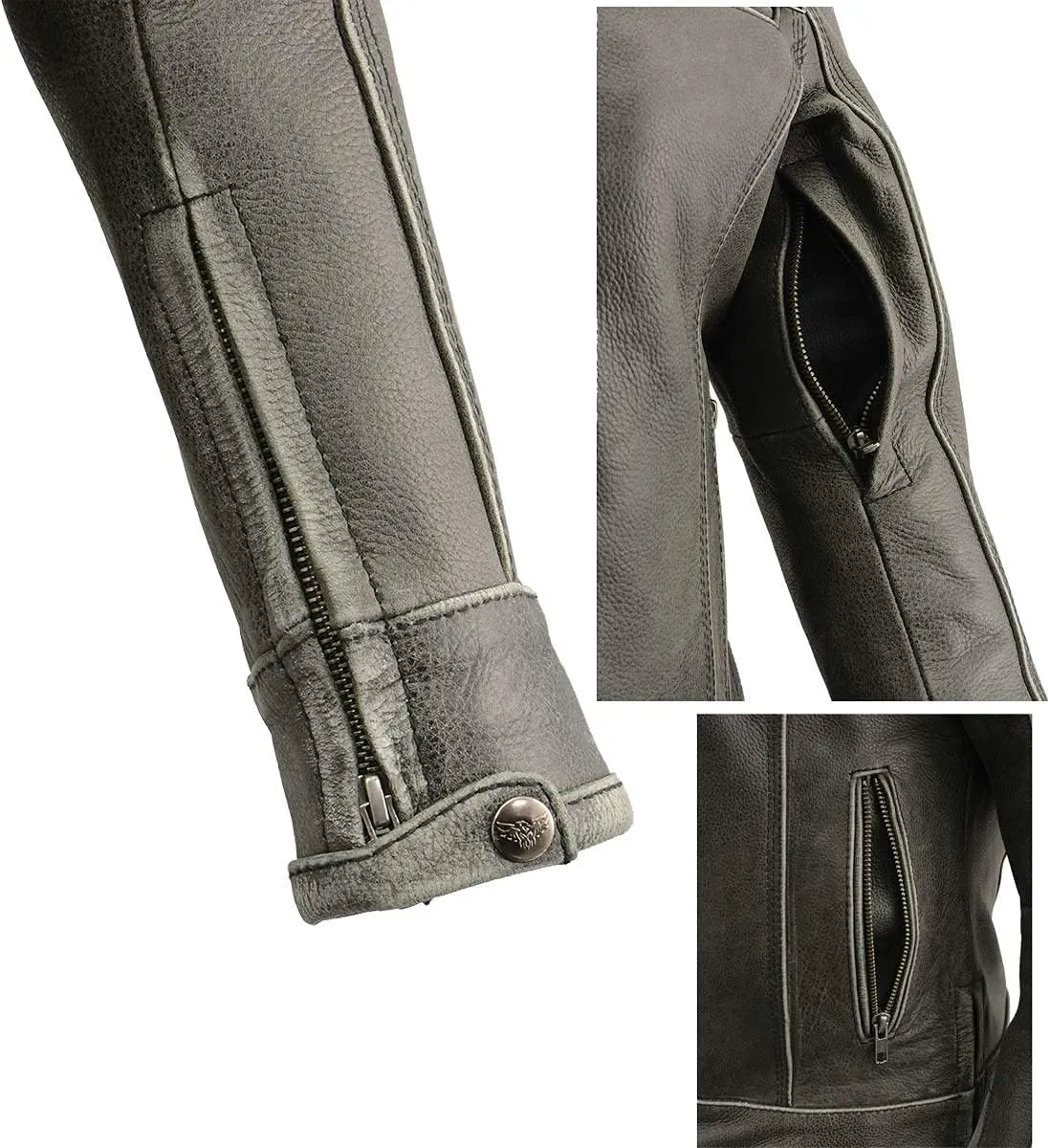 Milwaukee Leather Women's 'Sporty and Elegant' Scooter Style Motorcycle Leather Rider Jacket - 3X-Large