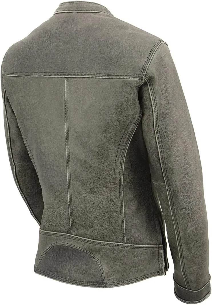 Milwaukee Leather Women's 'Sporty and Elegant' Scooter Style Motorcycle Leather Rider Jacket - 3X-Large