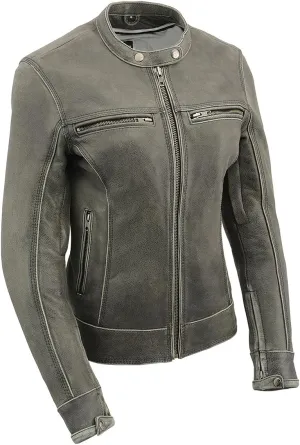 Milwaukee Leather Women's 'Sporty and Elegant' Scooter Style Motorcycle Leather Rider Jacket - 3X-Large