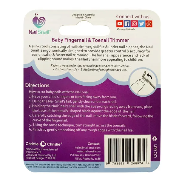 Nail Snail - Baby Nail Trimmer - Frangipani Pink