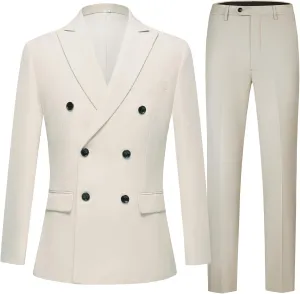 Nine Colors Men Suits 2 Piece Double Breasted Tuxedo Colored Formal Suits for Men