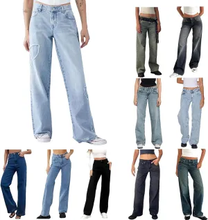 Oprah's Favorite Jeans Pants High Waisted Cropped Denim Pants Tummy Control Sailor Wide Leg Trouser Chiccurva Jeans