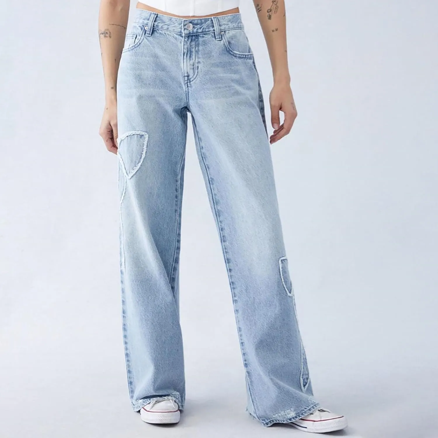Oprah's Favorite Jeans Pants High Waisted Cropped Denim Pants Tummy Control Sailor Wide Leg Trouser Chiccurva Jeans
