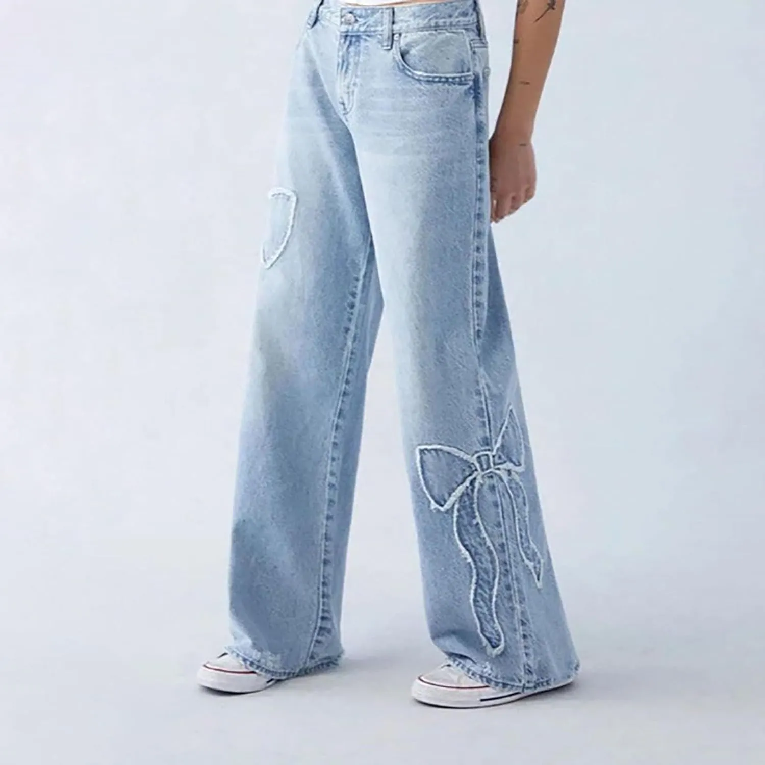 Oprah's Favorite Jeans Pants High Waisted Cropped Denim Pants Tummy Control Sailor Wide Leg Trouser Chiccurva Jeans