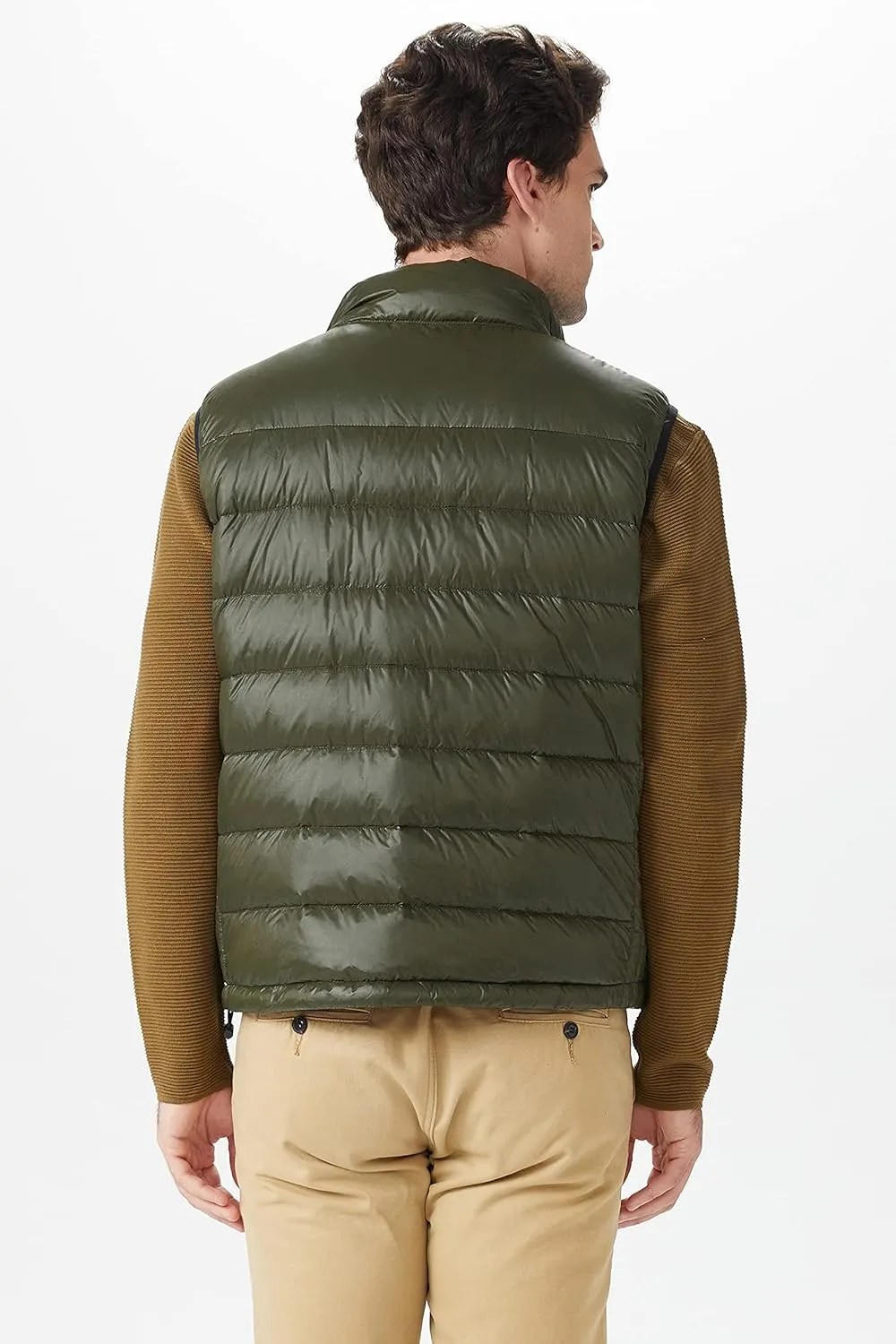 Orolay Men's Ultra Lightweight Down Vests Quilted Packable Winter Vest with Stand Collar