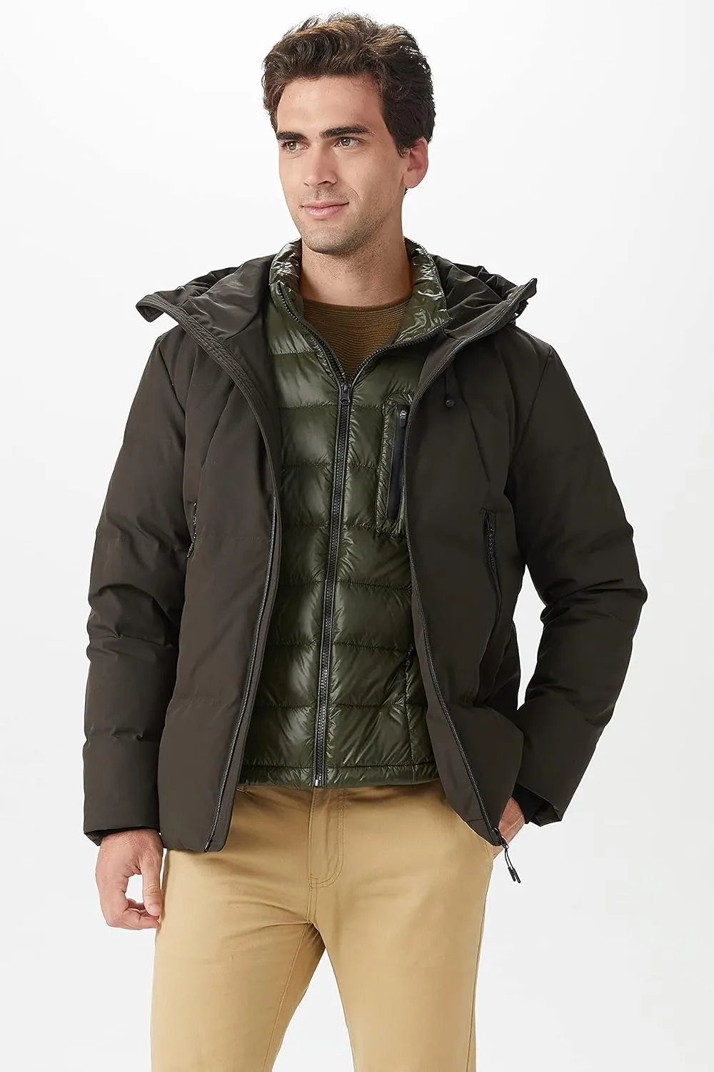 Orolay Men's Ultra Lightweight Down Vests Quilted Packable Winter Vest with Stand Collar