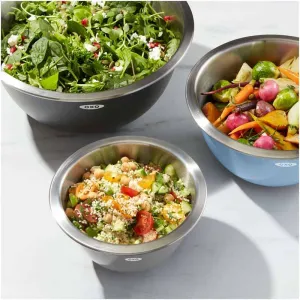 OXO 3 Piece Stainless Steel Mixing Bowl Set