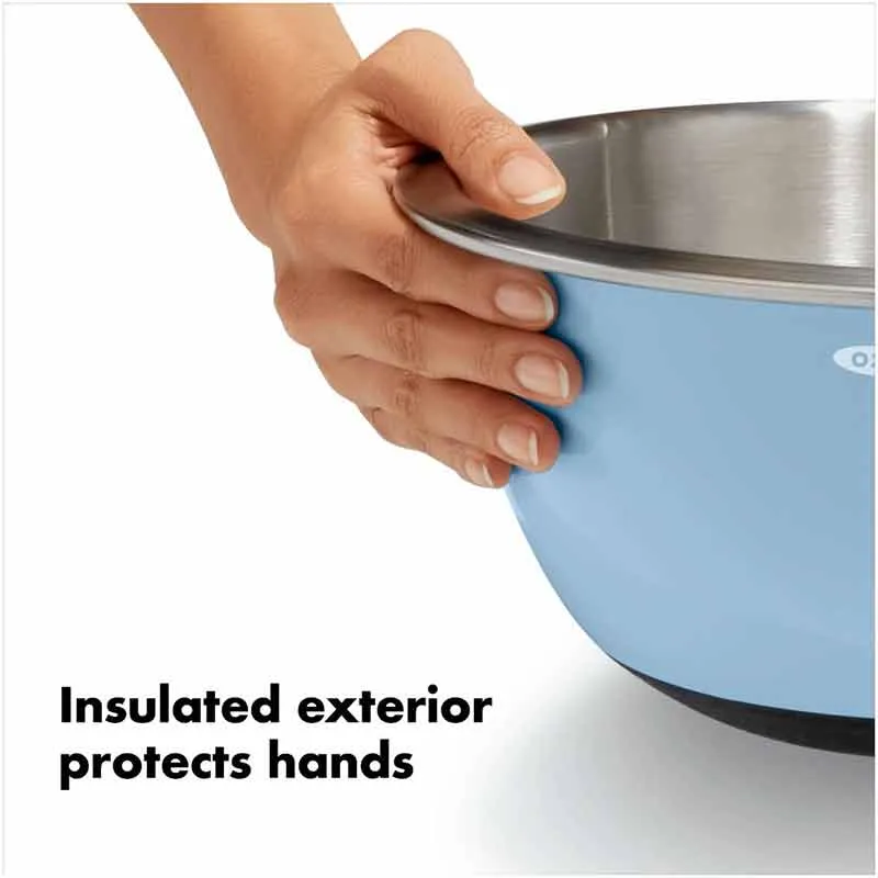 OXO 3 Piece Stainless Steel Mixing Bowl Set