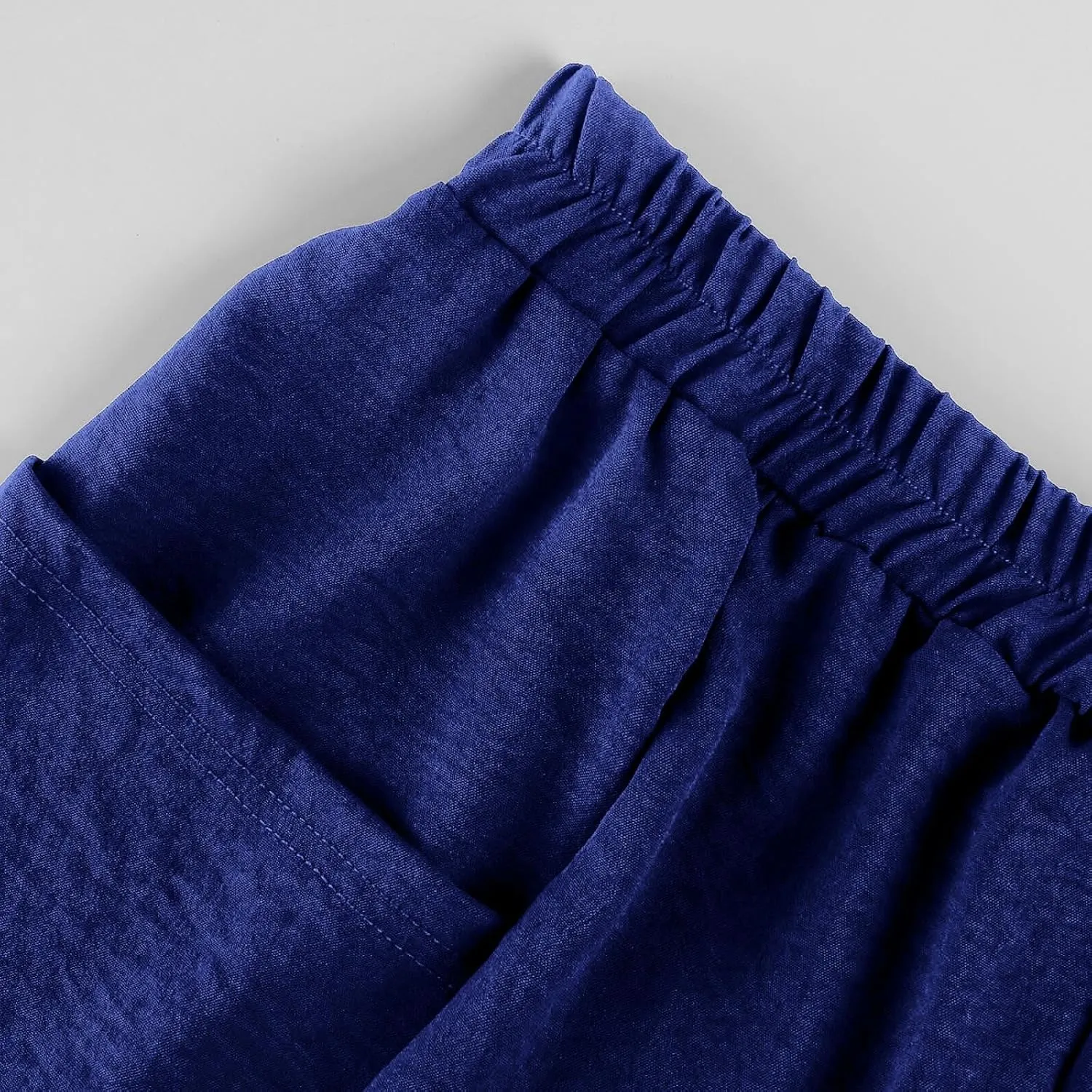 Pants for Women 2024 High Elastic Waist Plus Size Wide Leg Trousers Lounge Pants with Pockets, Small-5X-Large