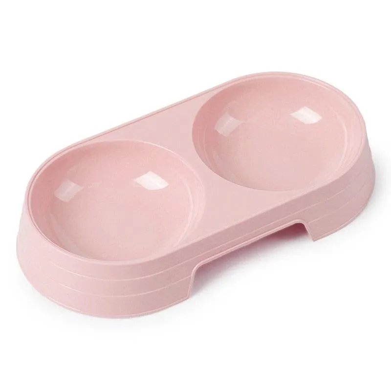 Pet Stainless Steel Double Bowl Feeder