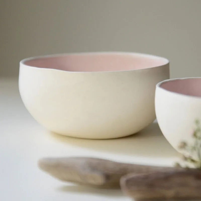 Pink Coconut Bowls Pair