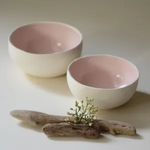 Pink Coconut Bowls Pair