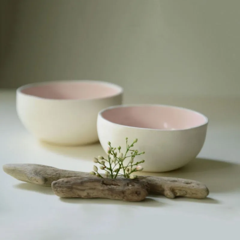Pink Coconut Bowls Pair