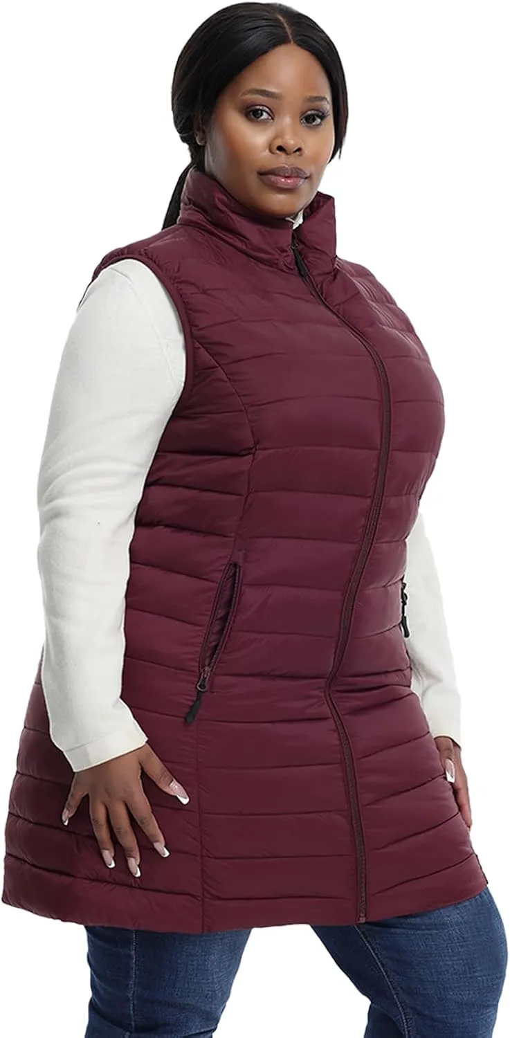 Plus Size Women Puffer Vest 1X-6X Lightweight Packable Quilted Puffy Vest (Exclusively for Plus Size)
