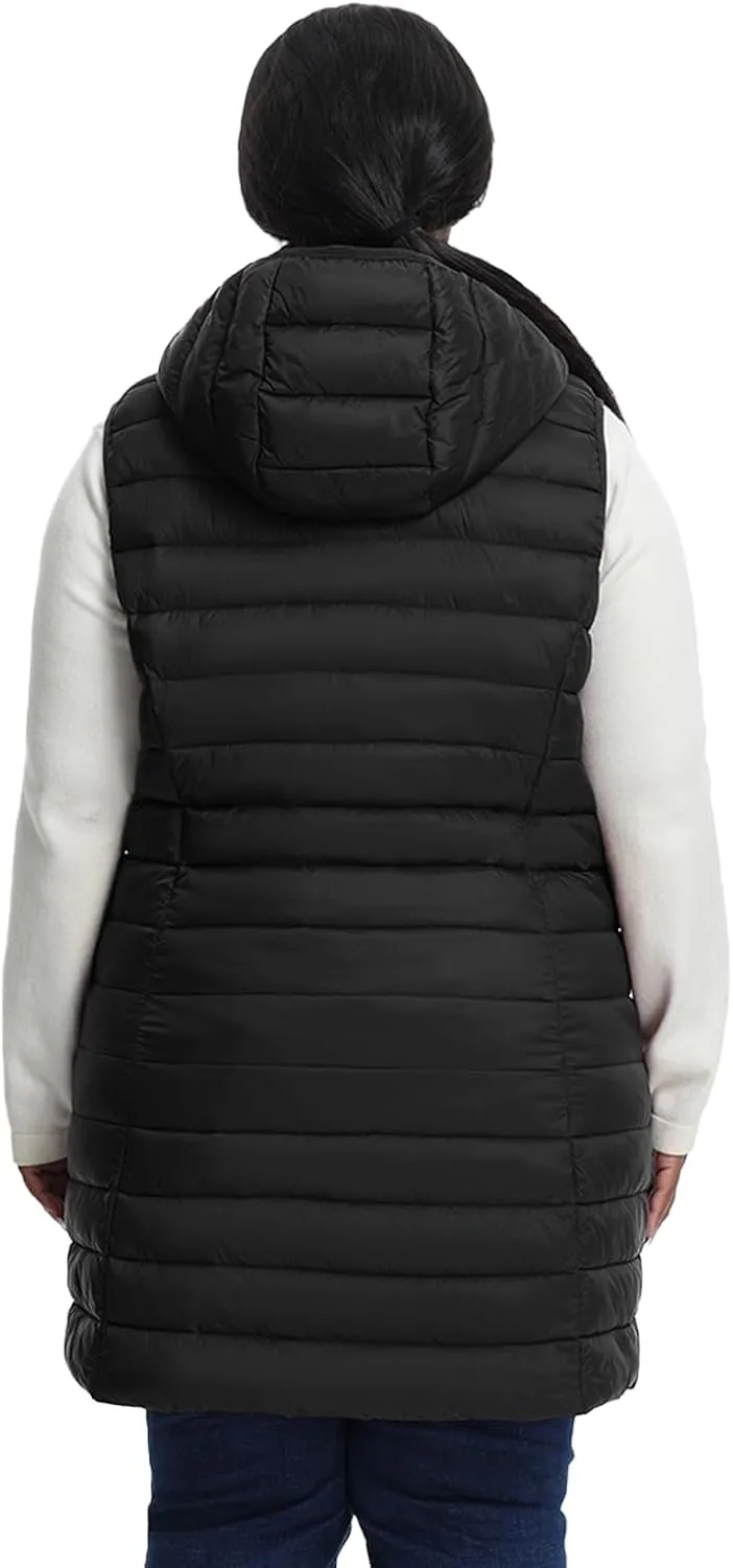 Plus Size Women Puffer Vest 1X-6X Lightweight Packable Quilted Puffy Vest (Exclusively for Plus Size)