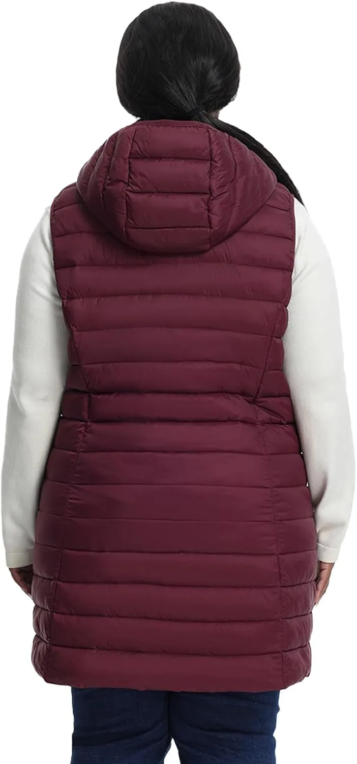 Plus Size Women Puffer Vest 1X-6X Lightweight Packable Quilted Puffy Vest (Exclusively for Plus Size)