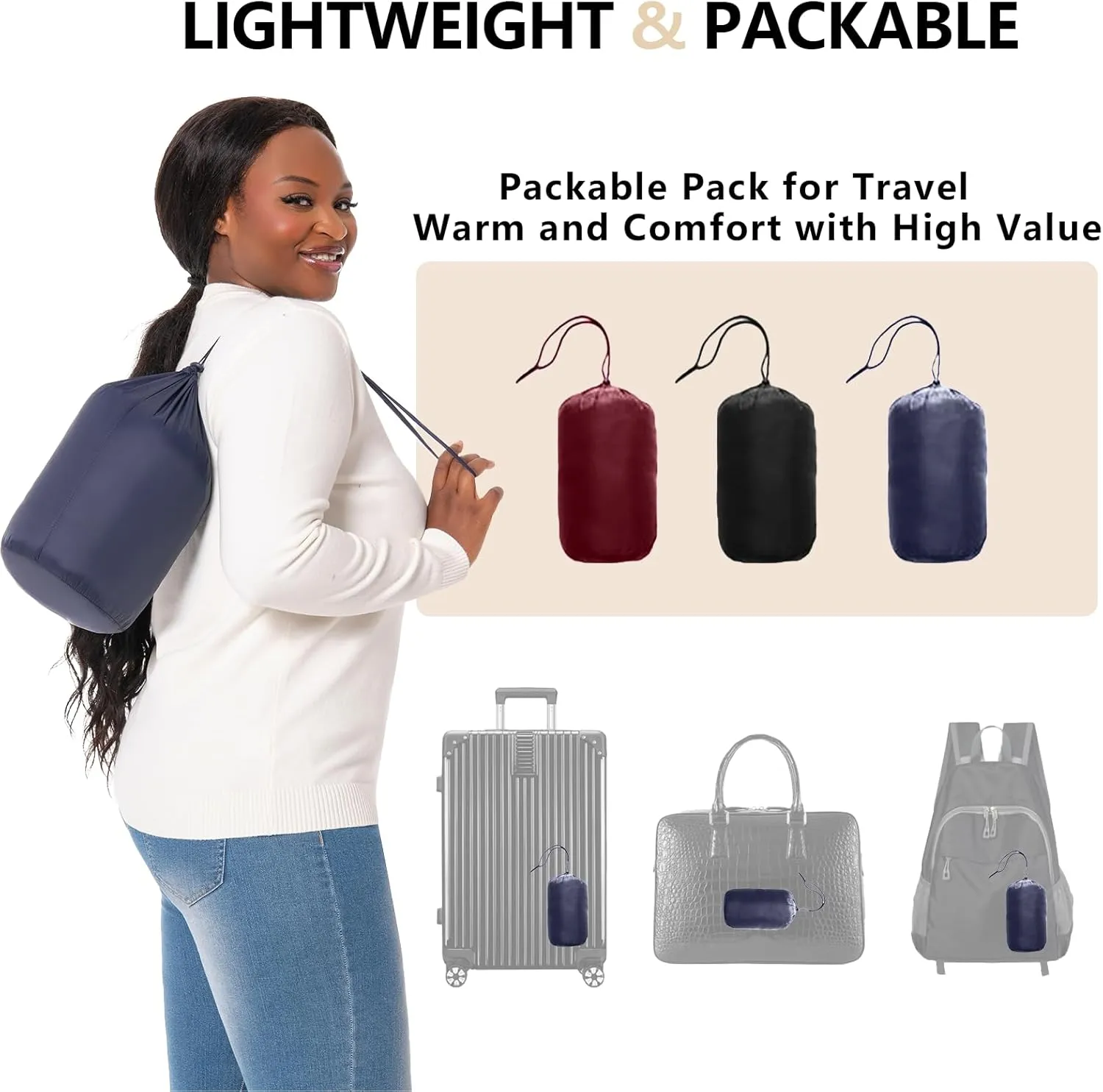Plus Size Womens Puffer Vest 1X-6X Water-Resistant Quilted Women's Packable Puffy Vest (Exclusively for Plus Size)