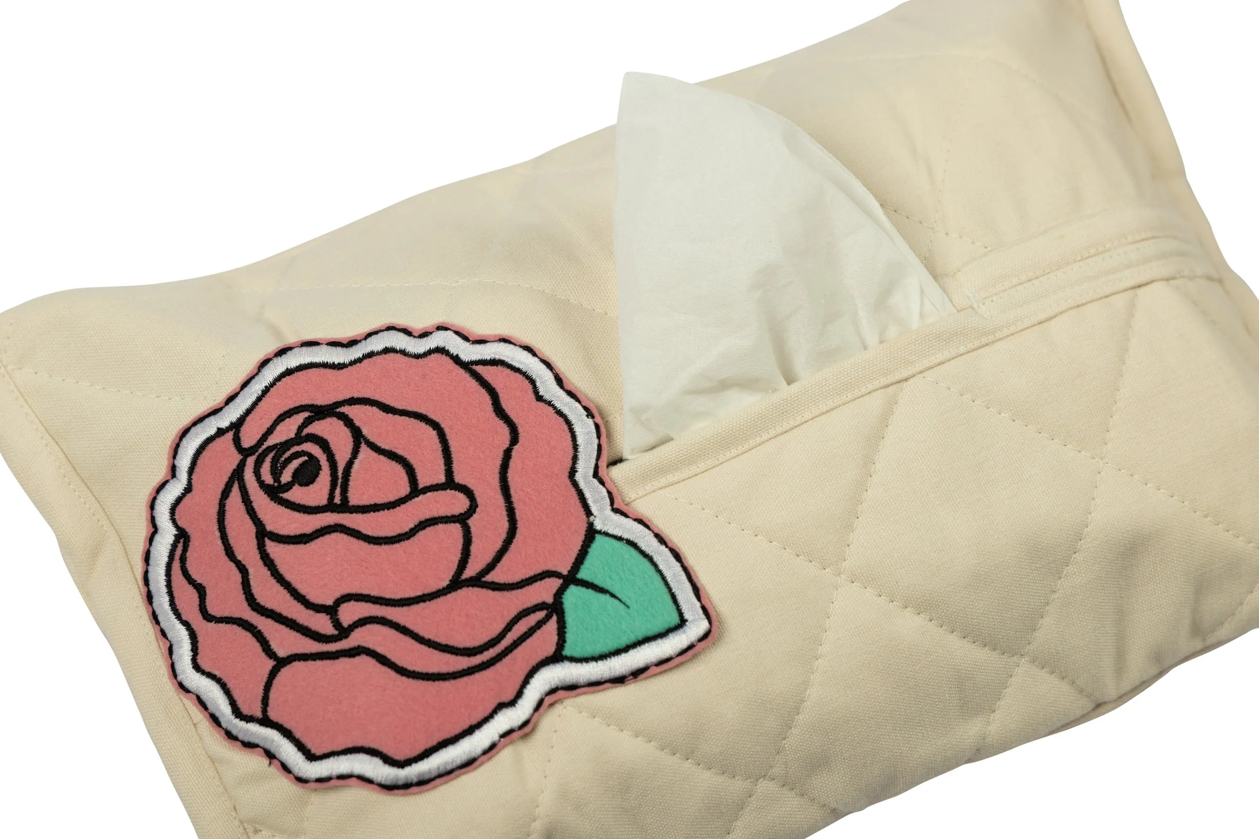 ROSE TISSUE BOX COVER