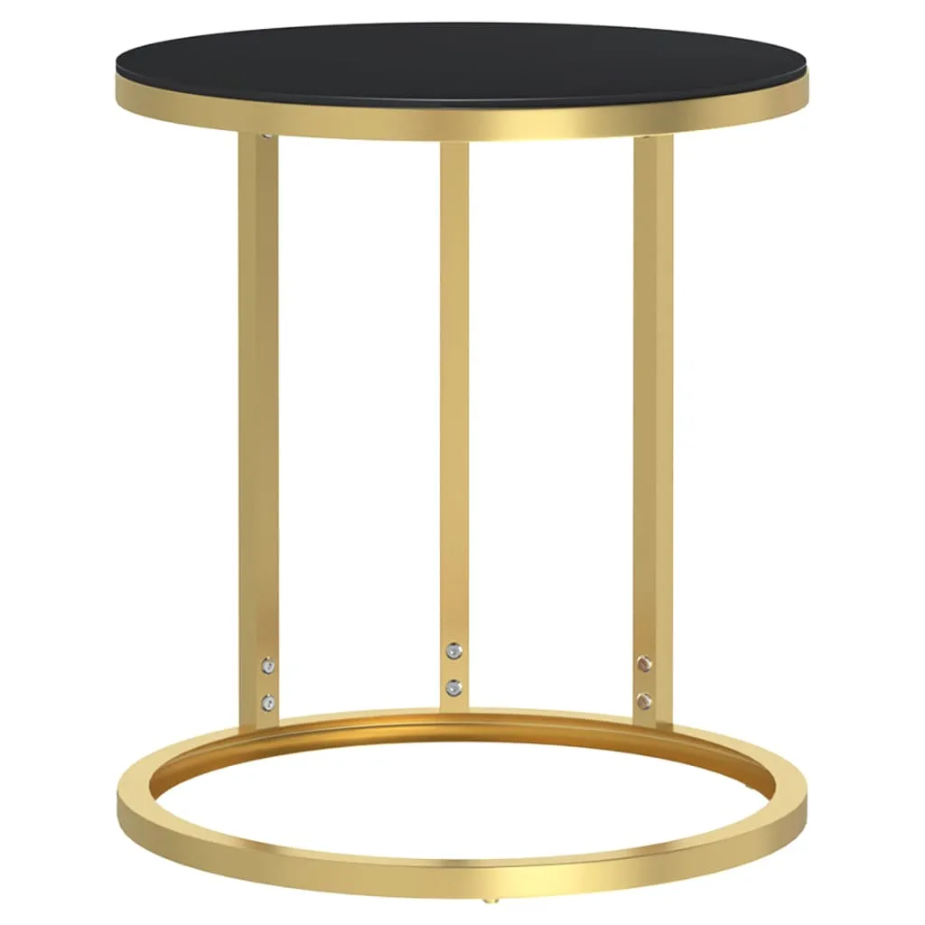 Side Table Accent Round Coffee Table Furniture Marble Tempered Glass