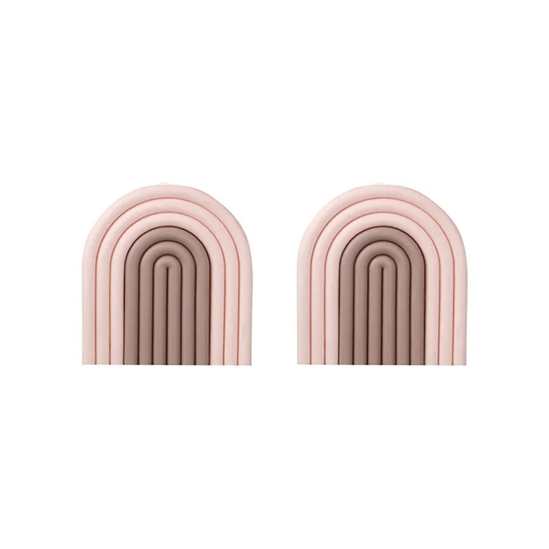 Silicone Pan Trivet Mat - Pink Pastel Rainbow