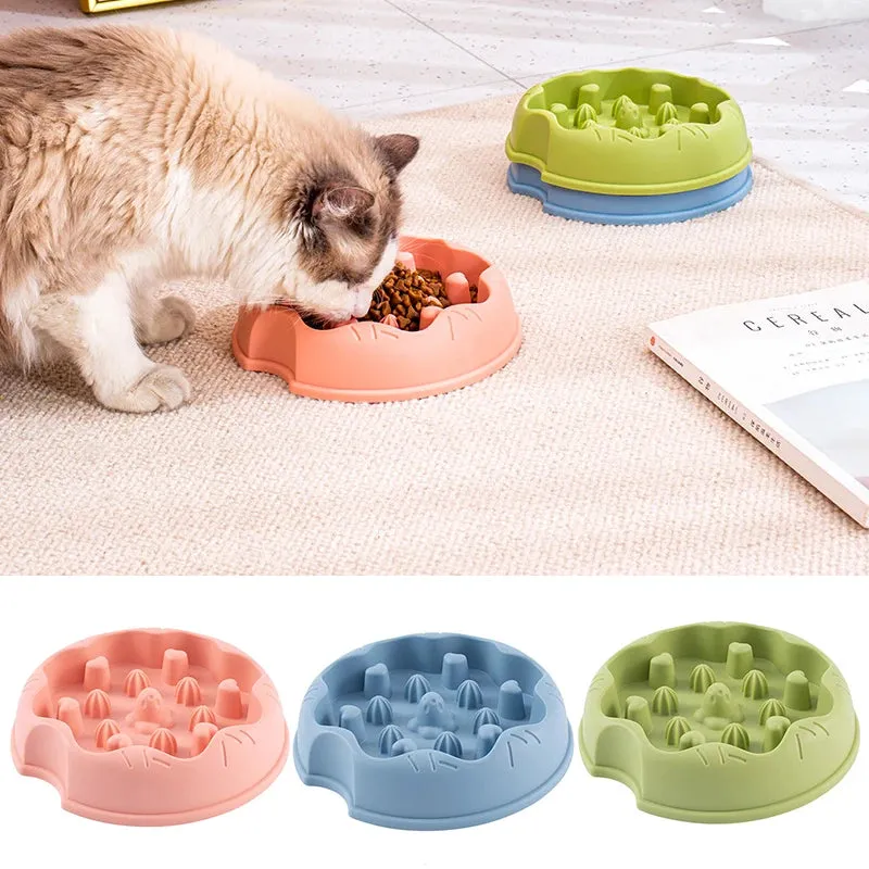 Slow Feeder Cat Bowl - Anti-Gulping, Non-Slip Design