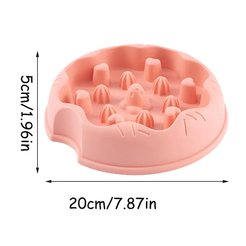 Slow Feeder Cat Bowl - Anti-Gulping, Non-Slip Design