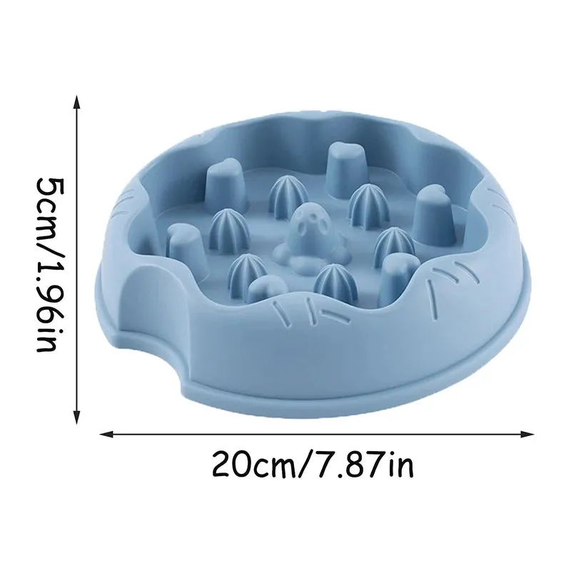 Slow Feeder Cat Bowl - Anti-Gulping, Non-Slip Design