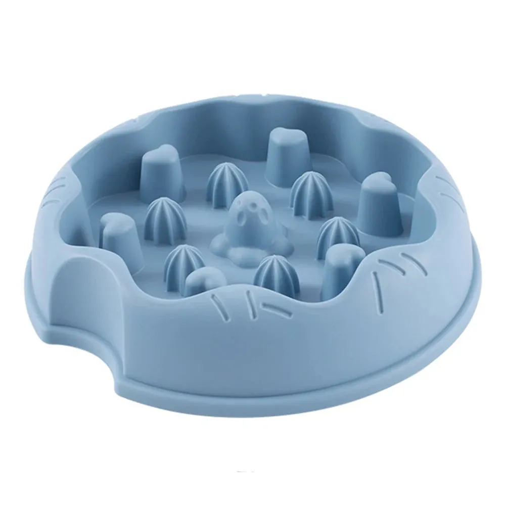 Slow Feeder Cat Bowl - Anti-Gulping, Non-Slip Design