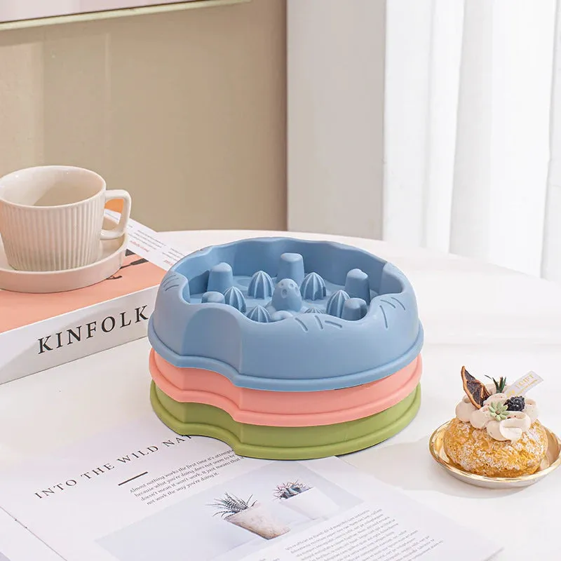 Slow Feeder Cat Bowl - Anti-Gulping, Non-Slip Design