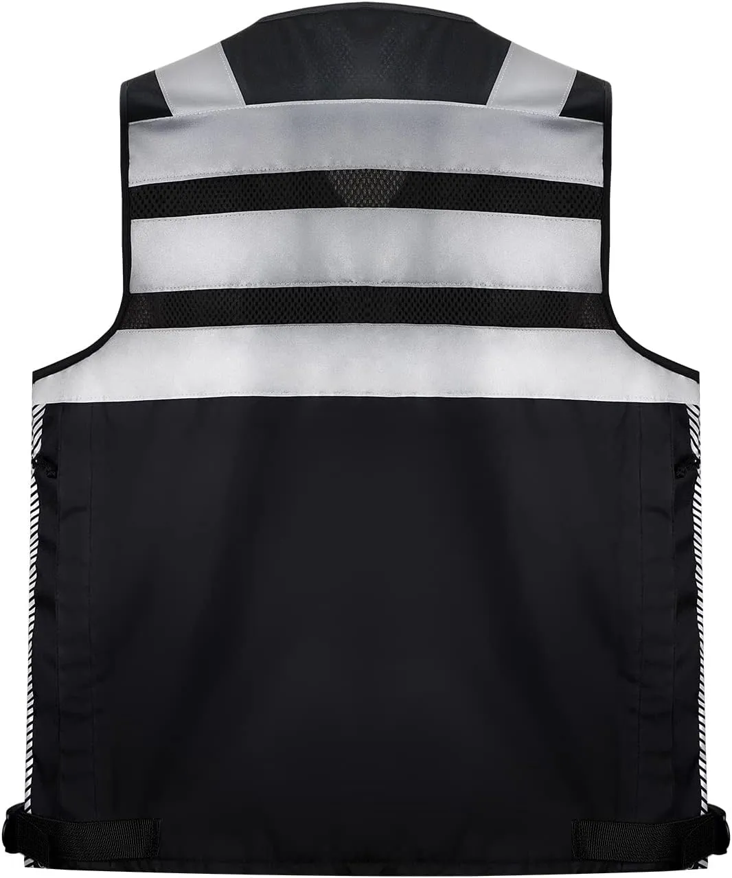 SMASYS Hi Vis Safety Vest with 3M Reflective Tape, knitted and Oxford Fabric with Pockets,Multifunction Construction Workwear